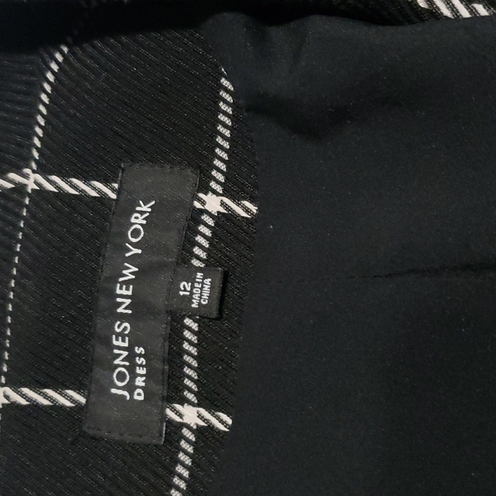 Windowpane-Print Single-Button Jacket - image 3